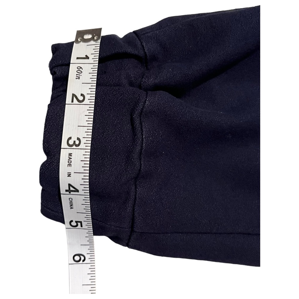 ZARA Women's Navy Pants Size M TRAFALUC Front Tie and Zippers Elastic Waist - Picture 8 of 8